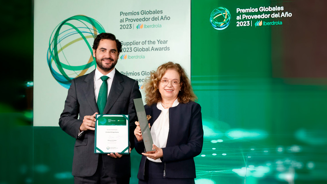 Conduril honoured with Supplier of the Year Award 2023 in the Sustainability category by IBERDROLA